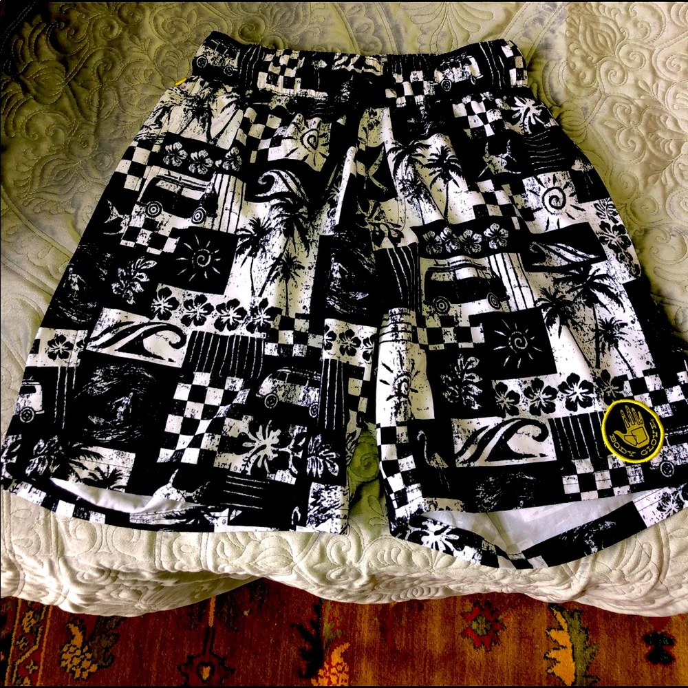 Mens Body Glove swim trunks in size small.